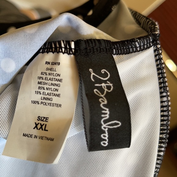 Swimsuit black/white polka dot womens a XXL14-16 - Picture 6 of 8